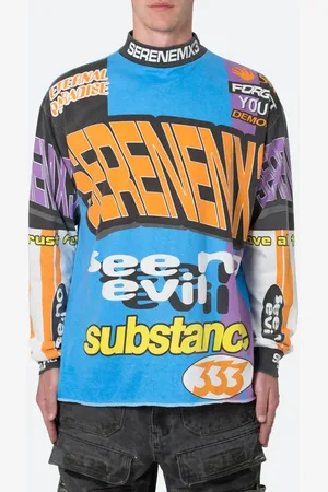 Mnml Motocross Mock Neck Long Sleeve Graphic T-Shirt in at Nordstrom, Size Large