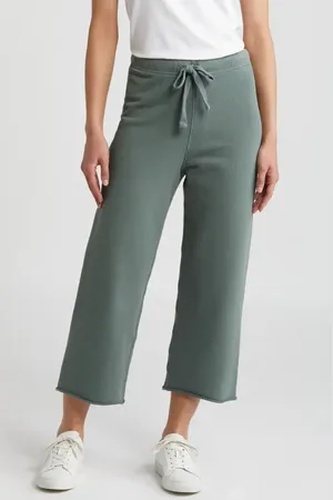 FRANK & EILEEN Catherine Crop Wide Leg Sweatpants in at Nordstrom, Size X-Small