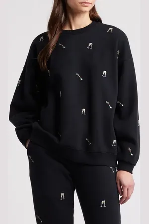 Rails Varsity Cheers Embroidered Cotton Graphic Sweatshirt in at Nordstrom, Size Xx-Small