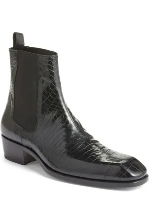 Tom Ford Bailey Croc Embossed Chelsea Boot in at Nordstrom, Size 12