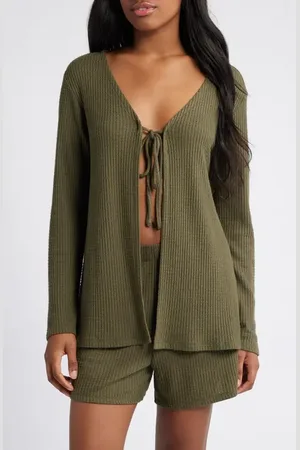 Open Edit Textured Waffle Knit Pajamas in at Nordstrom, Size X-Large