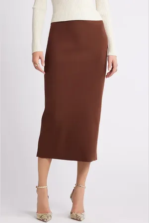 Open Edit Luxe Sculpt Maxi Skirt in at Nordstrom, Size Xx-Large