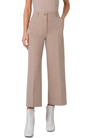 AKRIS Chiara Wide Leg Crop Seersucker Pants in at Nordstrom, Size 2