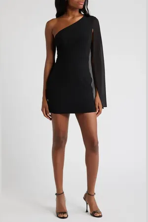 Lulus Majestic Energy Asymmetric One-Shoulder Cocktail Minidress in at Nordstrom, Size Small