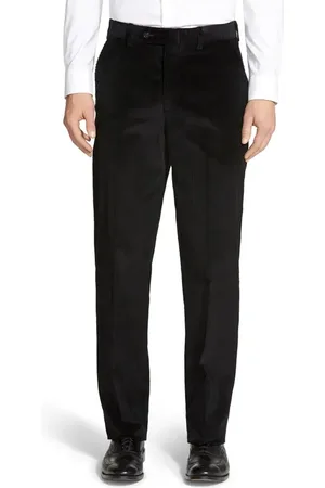 Berlei Luxury Italian Corduroy Flat Front Pants in at Nordstrom, Size 32