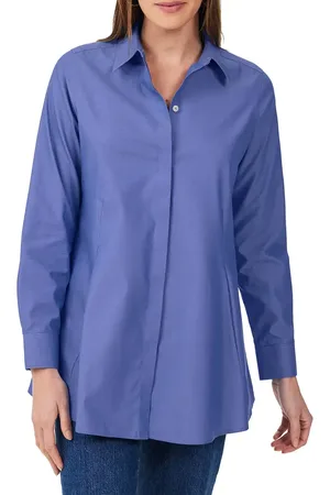 Foxcroft Cici Non-Iron Tunic Blouse in at Nordstrom, Size 4