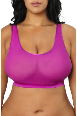 CURVY COUTURE Sheer Mesh Crop Bralette in at Nordstrom, Size 3X-Large