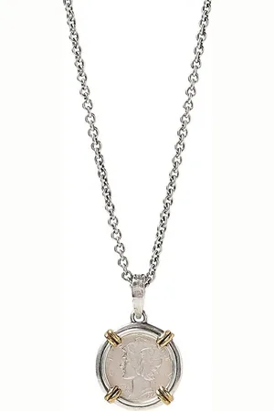 John Varvatos Mercury Coin Necklace in at Nordstrom, Size 24