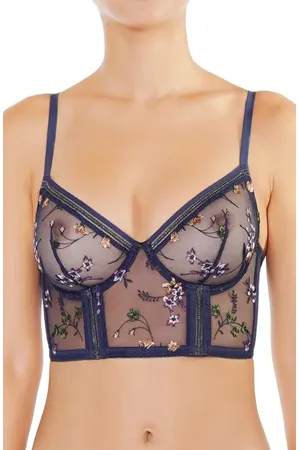 Huit Insouciante Embroidered Demi Bustier in at Nordstrom, Size 32B
