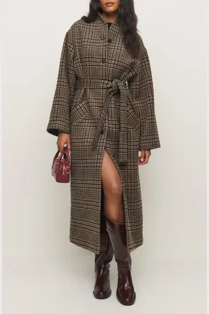 Reformation X Kacey Musgraves Cotswolds Plaid Wool Blend Coat in at Nordstrom, Size X-Large