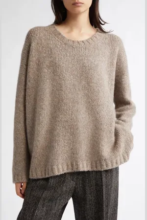 Johnstons Of Elgin Slouch Brushed Cashmere & Silk Sweater at Nordstrom, Size Small