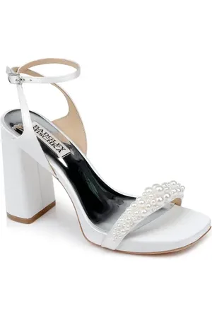 Badgley Mischka Calida Ankle Strap Satin Sandal in at Nordstrom, Size 9
