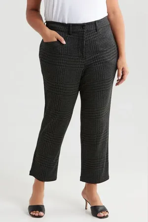 UNIVERSAL STANDARD High Waist Stretch Ponte Cigarette Pants in at Nordstrom