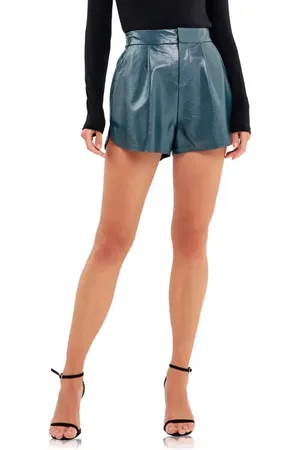 Grey Lab Shiny Faux Leather Shorts in at Nordstrom, Size X-Small