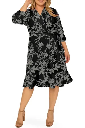 Standards & Practices Kylie Ruffle Wrap Dress in at Nordstrom, Size 1X