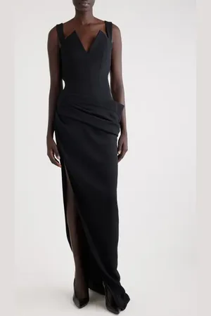Givenchy Side Drape Scuba Crepe Gown in at Nordstrom, Size 2 Us