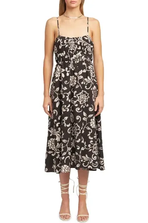 En Saison Carmen Print Sleeveless Midi Dress in at Nordstrom, Size X-Small