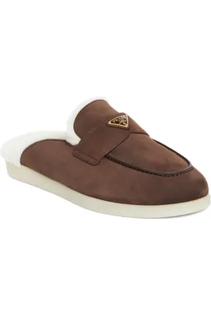 Prada Saint Tropez Faux Shearling Lined Loafer Mule in at Nordstrom, Size 8Us