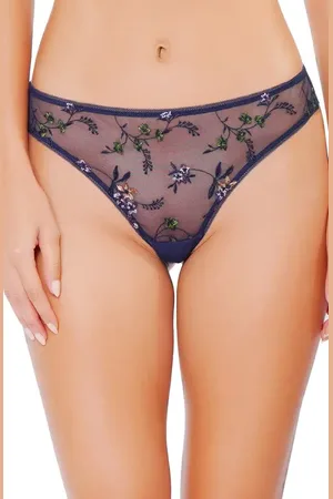 Huit Insouciante Embroidered Thong in at Nordstrom, Size Large