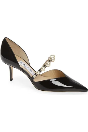 Jimmy Choo Aurelie Imitation Pearl Strap Pointed Toe Pump in at Nordstrom, Size 6Us