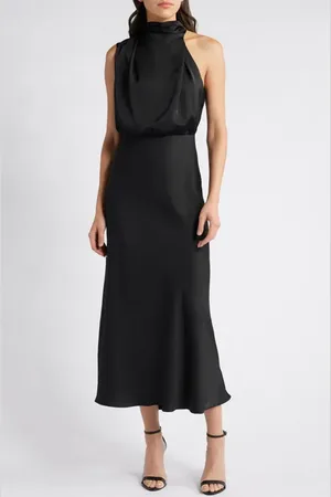 Lulus Distinctive Charm Asymmetric Satin Cocktail Dress in at Nordstrom, Size X-Small