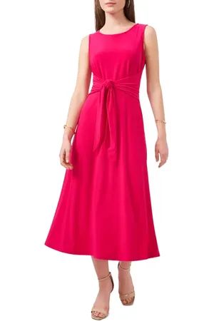 Chaussmoi Tie Front Sleeveless Jersey Midi Dress in at Nordstrom, Size Small