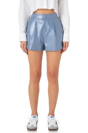 Grey Lab Shiny Faux Leather Shorts in at Nordstrom, Size X-Small