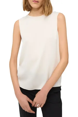 THEORY Sleeveless Silk Blouse in at Nordstrom, Size Petite