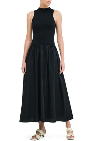 Marcella Montrose Mixed Media Maxi Dress in at Nordstrom, Size Large