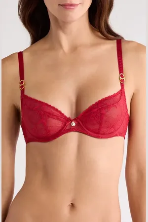 Chantelle Orchids Underwire Plunge Bra in at Nordstrom, Size 34B