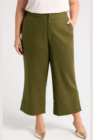 UNIVERSAL STANDARD Courtyard Linen Blend Capri Pants in at Nordstrom, Size Xl