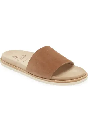 Brunello Cucinelli Suede Slide Sandal in at Nordstrom, Size 10Us
