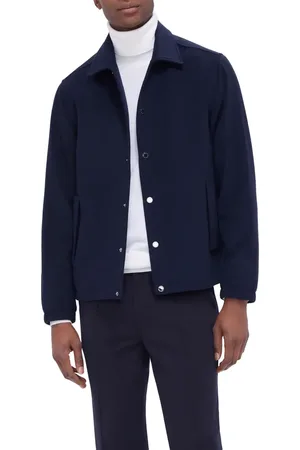 Bugatchi Snap Front Wool Blend Field Jacket in at Nordstrom, Size Xx-Large