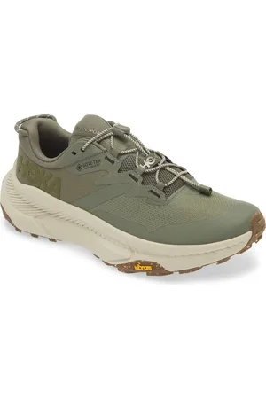Hoka One One Transport Gore-Tex?? Waterproof Running Shoe in Slate /Oat Milk at Nordstrom, Size 7