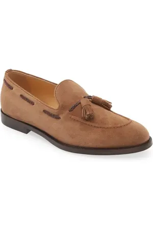 Brunello Cucinelli Tassel Detail Suede Loafer in at Nordstrom, Size 8Us