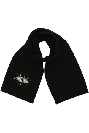 Kurt Geiger Evil Eye Crystal Embellished Scarf in at Nordstrom