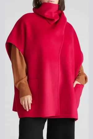 UNIVERSAL STANDARD Tilda Wool Blend Double Face Cape in at Nordstrom