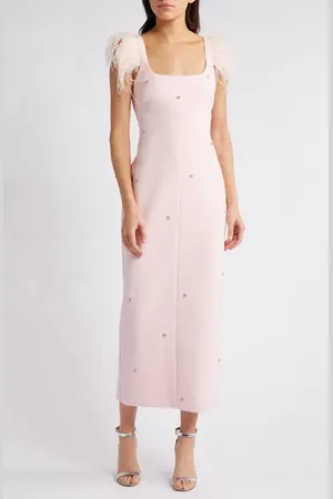 LIKELY Cameron Feather Cap Sleeve Gown in at Nordstrom, Size 00