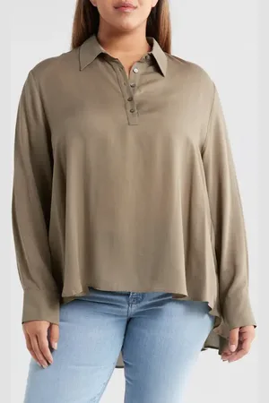 HARSHMAN Anais Long Sleeve Tunic Top in at Nordstrom, Size 2X
