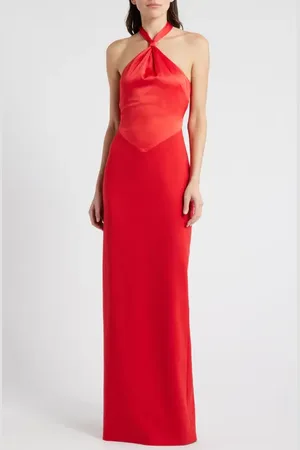 LIKELY Francesca Satin & Stretch Crepe Gown in at Nordstrom, Size 4