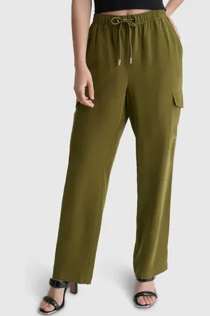 DKNY Carrot Drawstring Cargo Pants in at Nordstrom, Size Medium