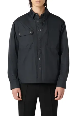 Bugatchi Water Resistant Nylon Shirt Jacket in at Nordstrom, Size Small