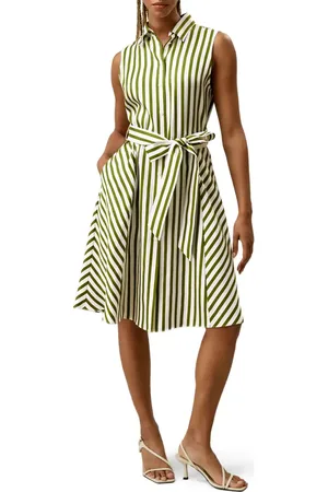 Lilysilk Silk Striped Sleeveless Dress in at Nordstrom, Size 6