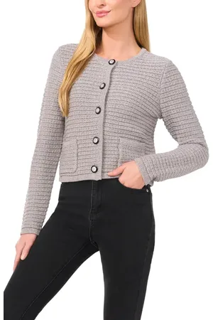 CE&CE Metallic Crop Cardigan in at Nordstrom, Size Large