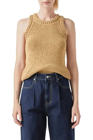 Grey Lab Ribbed Sleeveless Sweater in at Nordstrom, Size X-Small