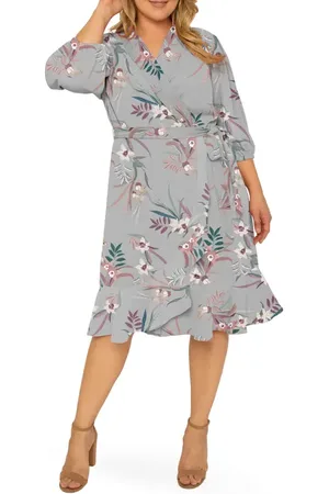 Standards & Practices Kylie Ruffle Wrap Dress in at Nordstrom, Size 3X