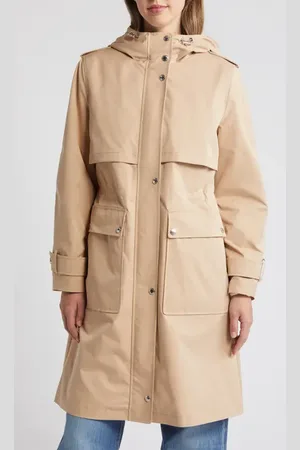 Sam Edelman Hooded Trench Coat in at Nordstrom, Size X-Small