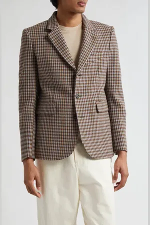BODE Marston Check Merino Wool Tweed Suit Jacket in at Nordstrom, Size 38