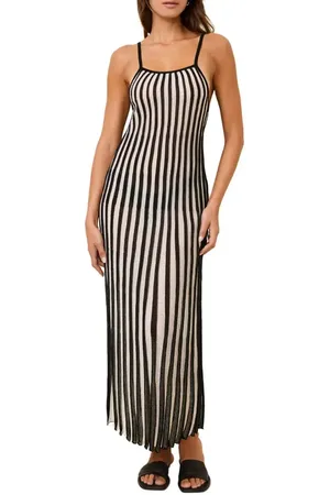 Solid Kaylee Stripe Cover-Up Maxi Dress in at Nordstrom, Size Small