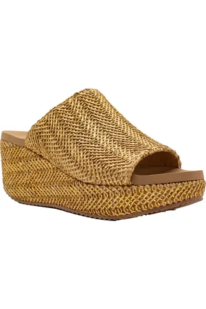 Volatile Canteen Water Resistant Raffia Wedge Platform Sandal in at Nordstrom, Size 6